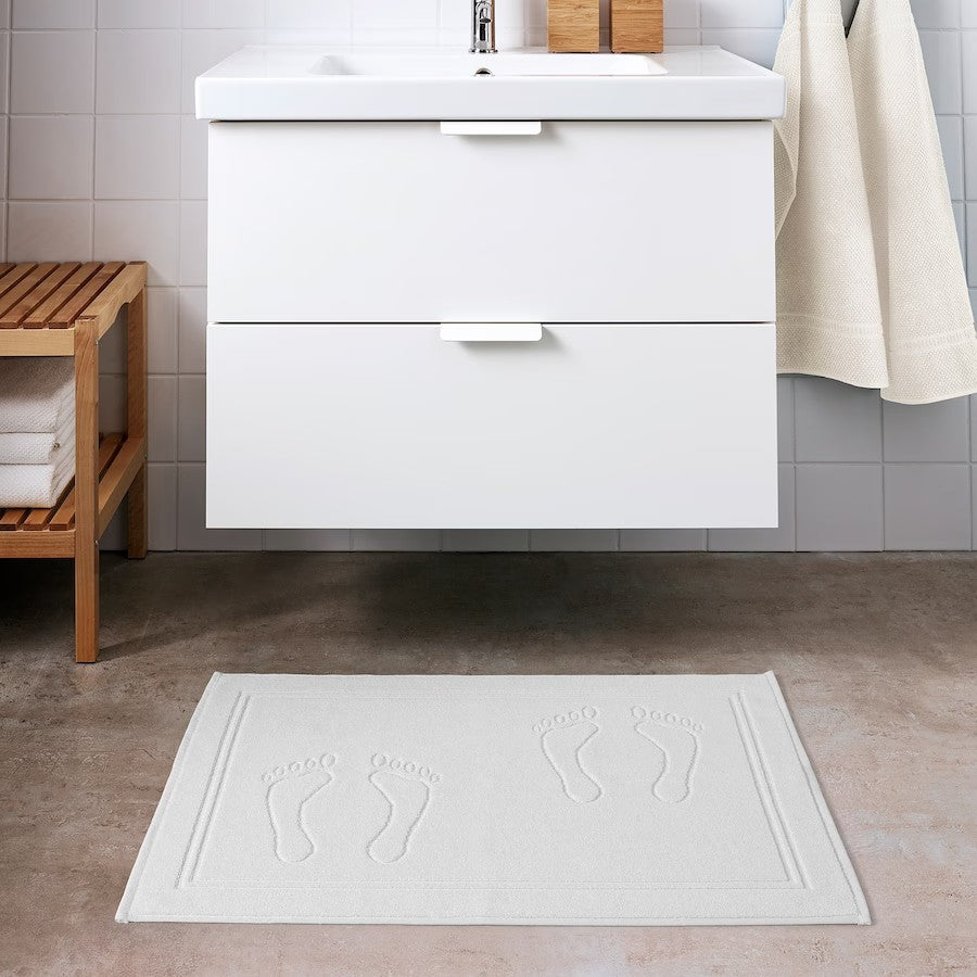 SKULINGEN Bath mat, white, 50x70 cm