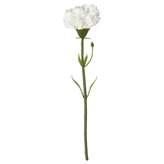 SMYCKA Artificial flower, carnation/white, 30 cm
