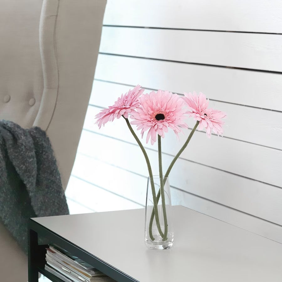 SMYCKA Artificial flower, Gerbera/pink, 50 cm