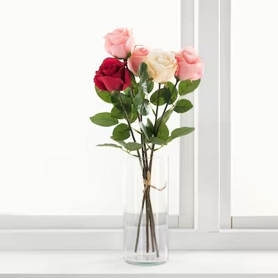 SMYCKA Artificial flower, Rose/red, 52 cm (20 ½ ")