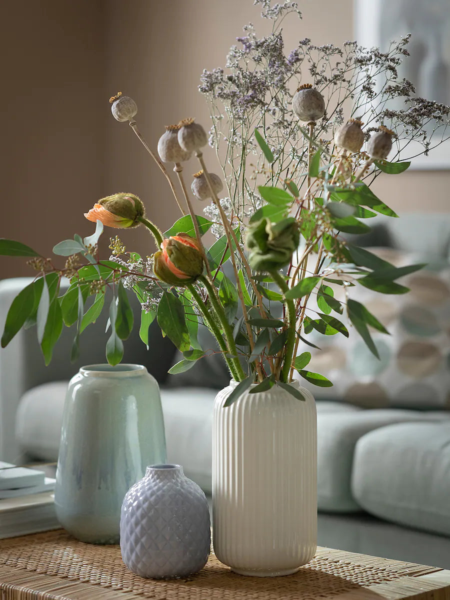 STILREN Vase, white, 8 ¾ " (22 cm)