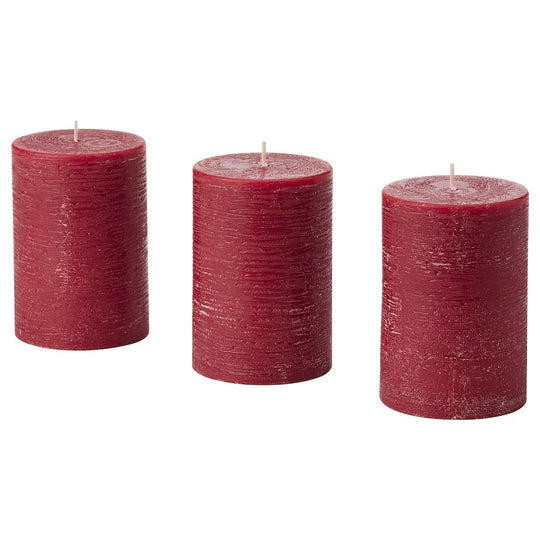 STÖRTSKÖN Scented pillar candle, Berries/red, 30 hr