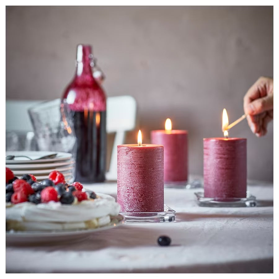 STÖRTSKÖN Scented pillar candle, Berries/red, 30 hr