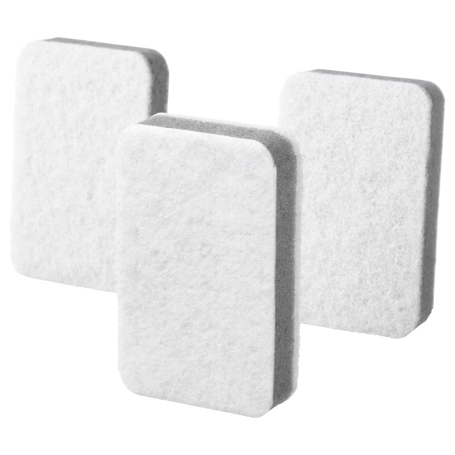 SVAMPIG Sponge, gray-white, 3pcs