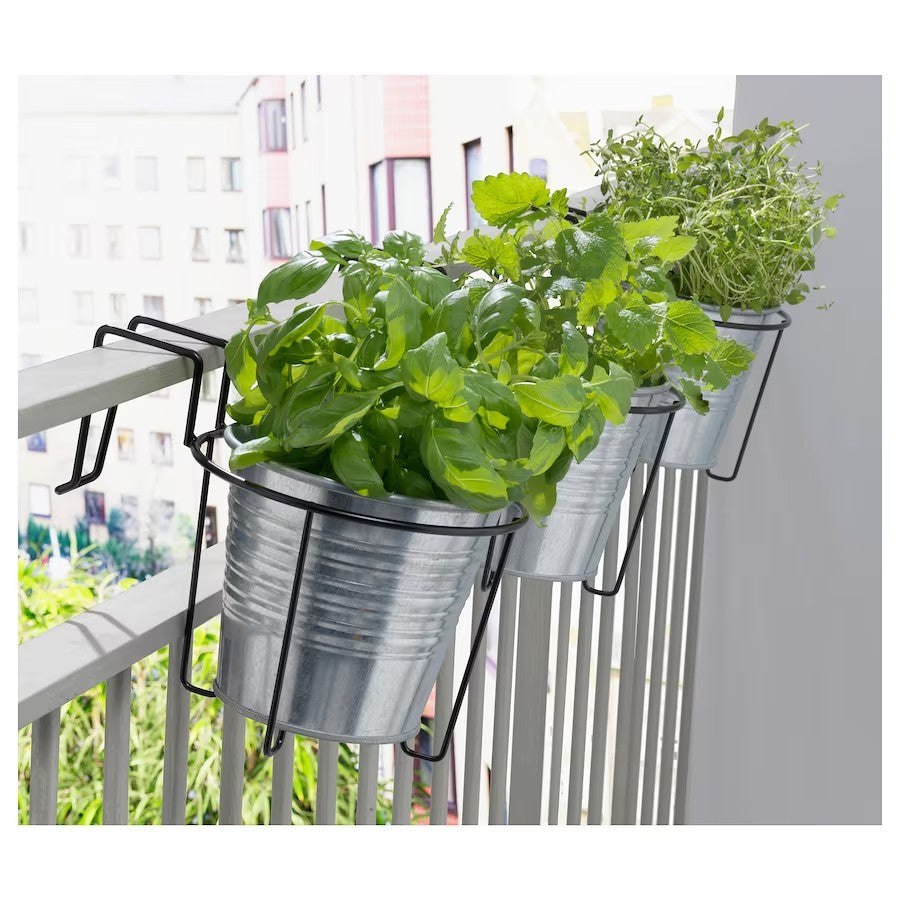 SVARTPEPPAR Plant Pot Holder, In/Outdoor Black, 16 cm