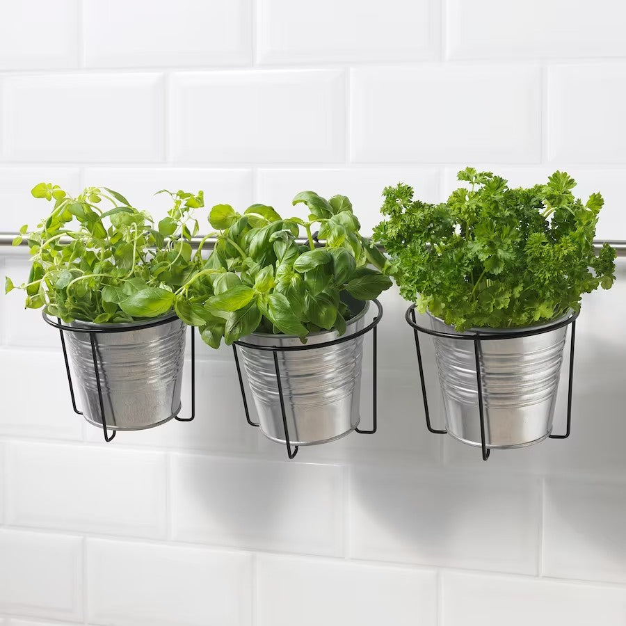 SVARTPEPPAR Plant Pot Holder, In/Outdoor Black, 16 cm