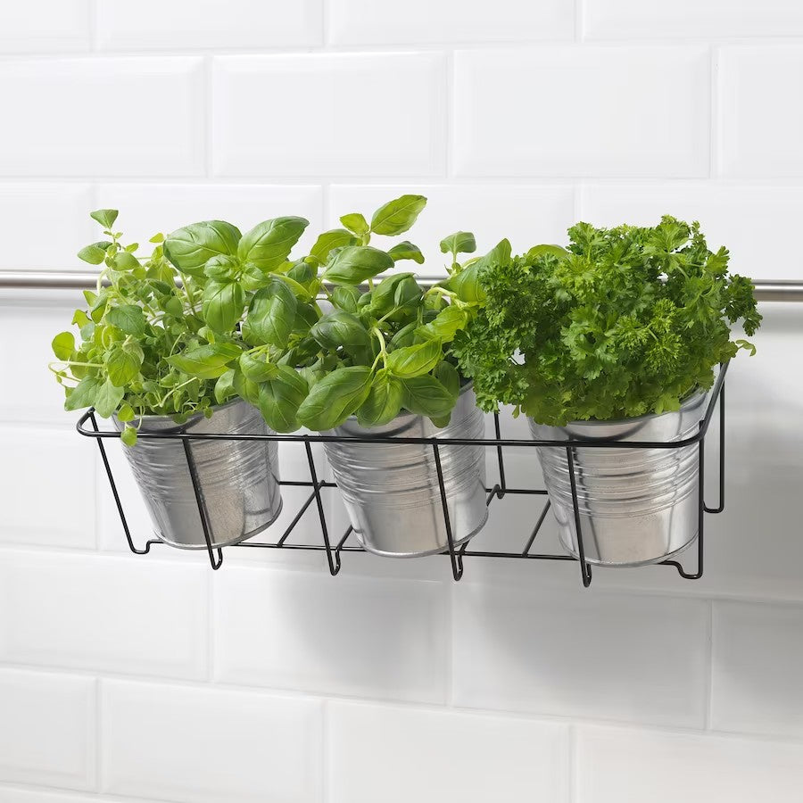 SVARTPEPPAR Plant Pot Holder, In/Outdoor Black, 45x16 cm