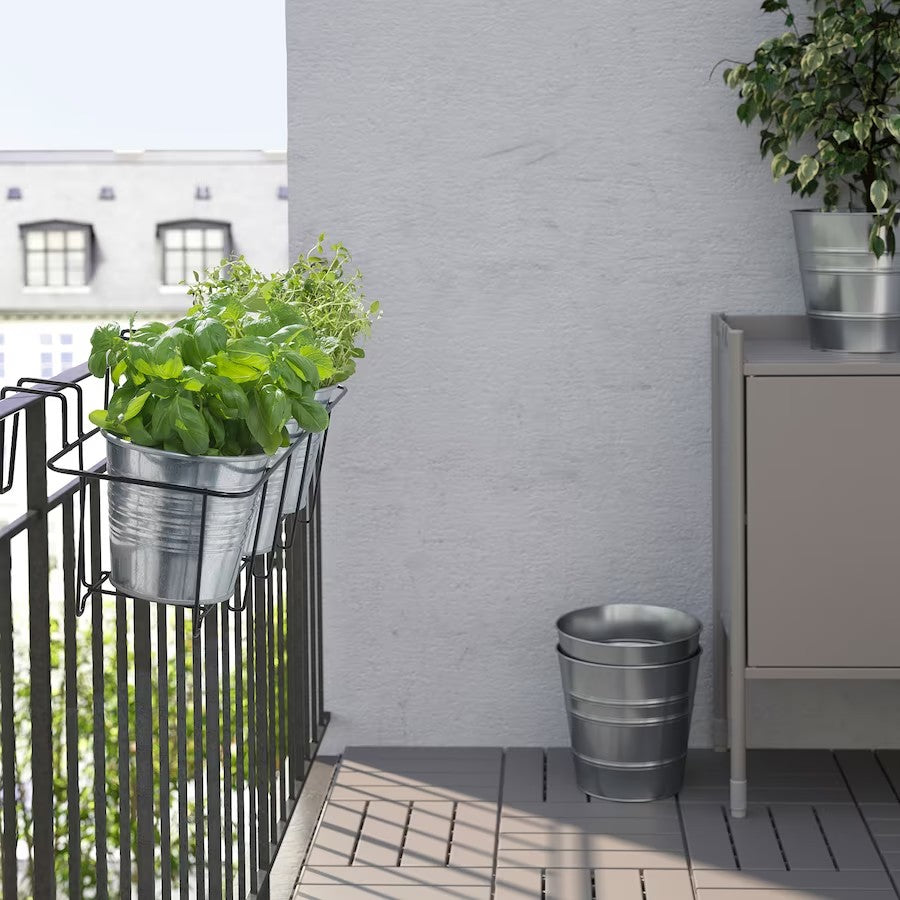 SVARTPEPPAR Plant Pot Holder, In/Outdoor Black, 45x16 cm