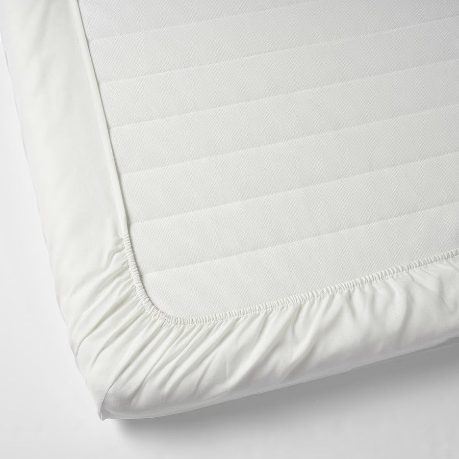 TAGGVALLMO Fitted sheet, white, 90x200 cm