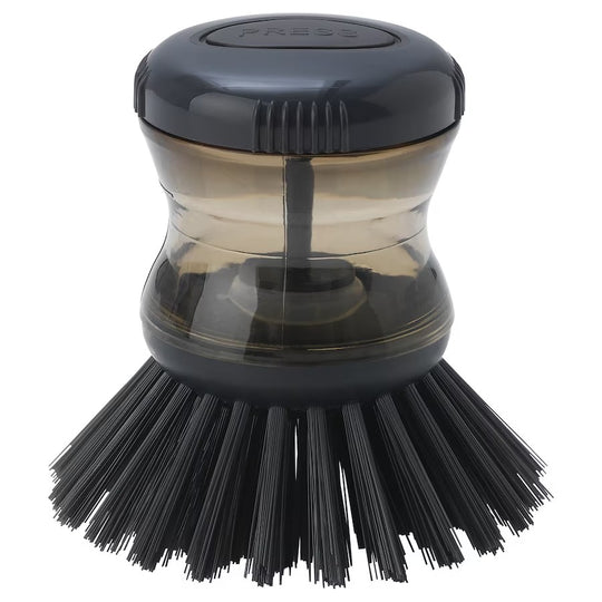 TÅRTSMET Dish-washing brush with dispenser, grey
