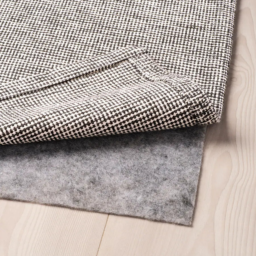 TIPHEDE Rug, Flatwoven, Natural/Black,