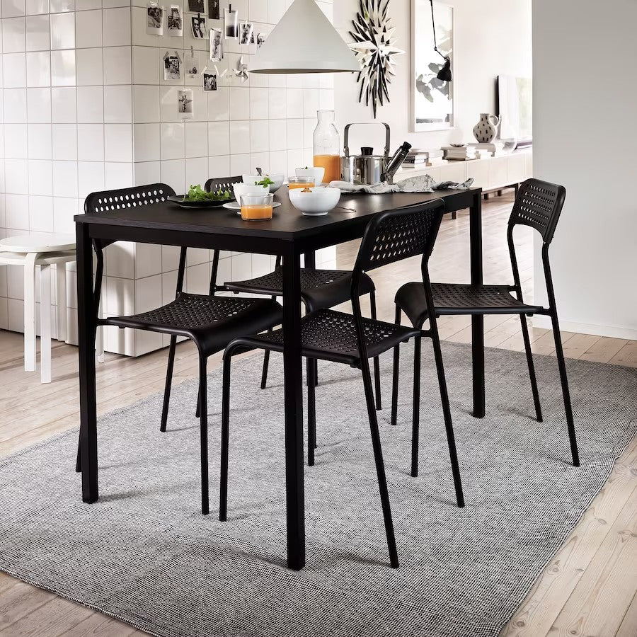 TIPHEDE Rug, Flatwoven, Natural/Black,