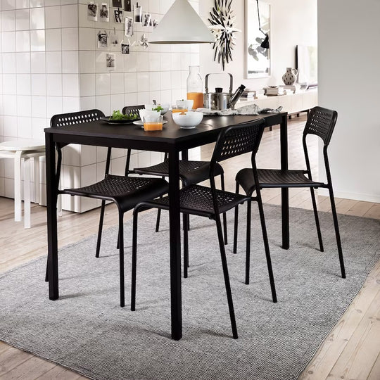 TIPHEDE Rug, Flatwoven, Natural/Black,