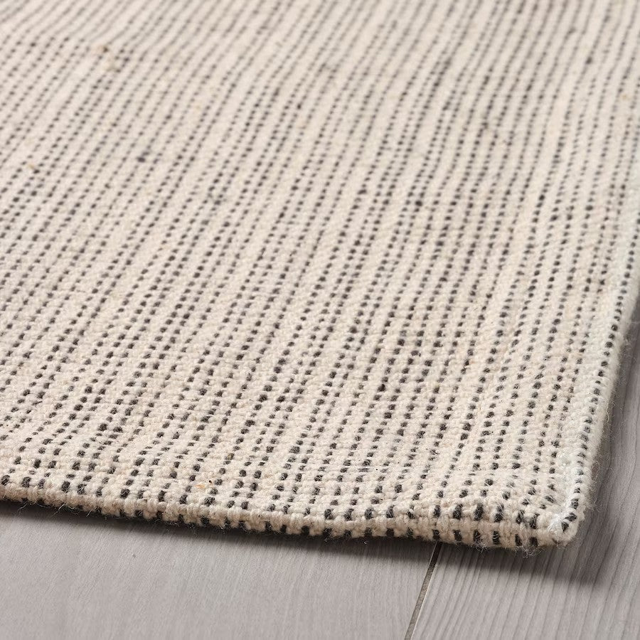 TIPHEDE Rug, Flatwoven, Natural/Black,