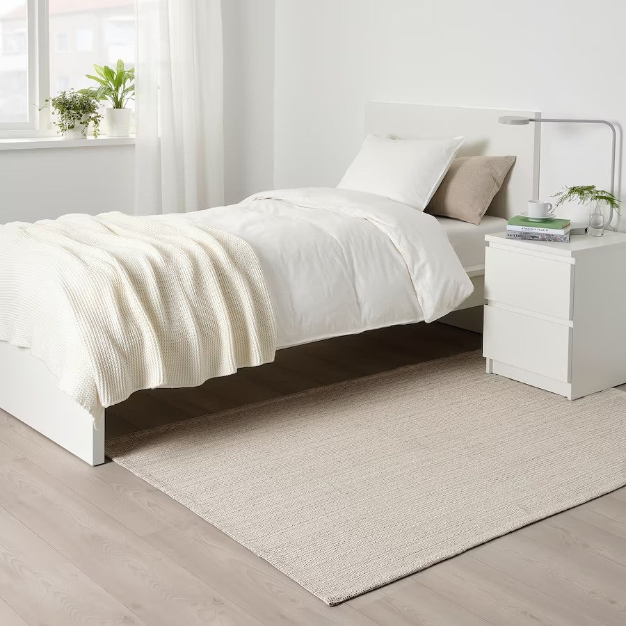 TIPHEDE Rug, Flatwoven, Natural/Black,