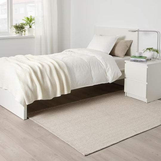 TIPHEDE Rug, Flatwoven, Natural/Black,