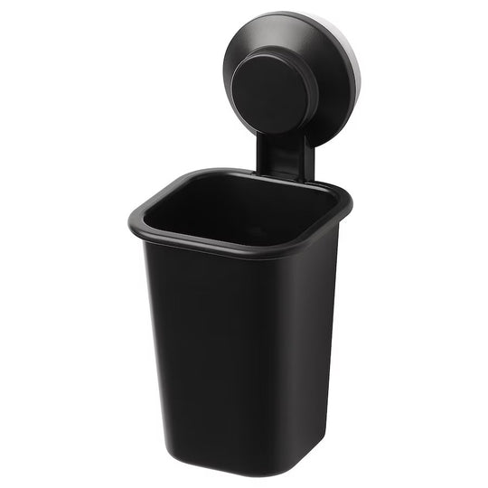 TISKEN Toothbrush holder with suction cup, black