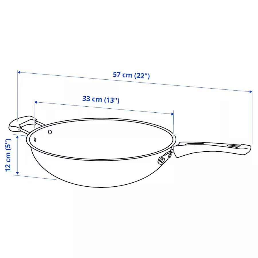 TOLERANT Wok, black, 13 "