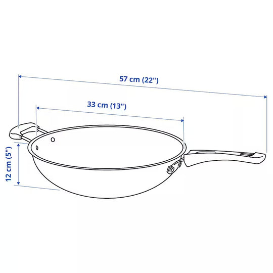 TOLERANT Wok, black, 13 "