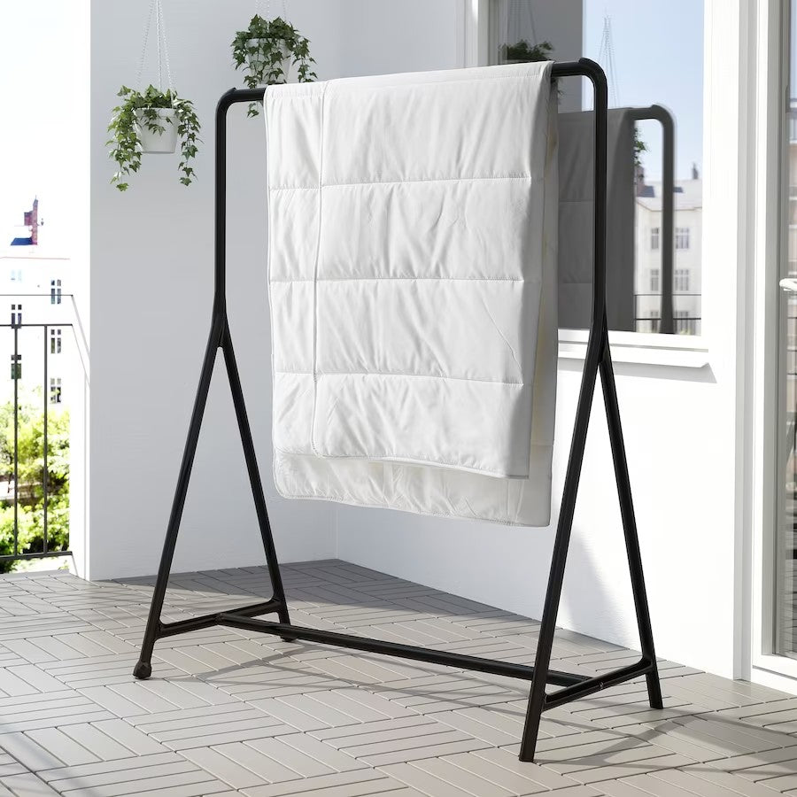 TURBO Clothes rack, in/outdoor, black, 117x59 cm