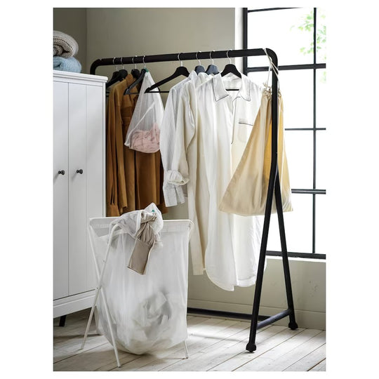 TURBO Clothes rack, in/outdoor, black, 117x59 cm