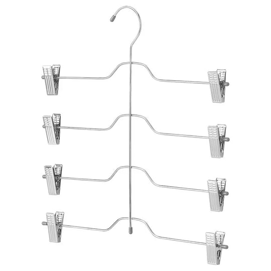 VAJSING Trouser/skirt hanger with 4 tiers, chrome-plated