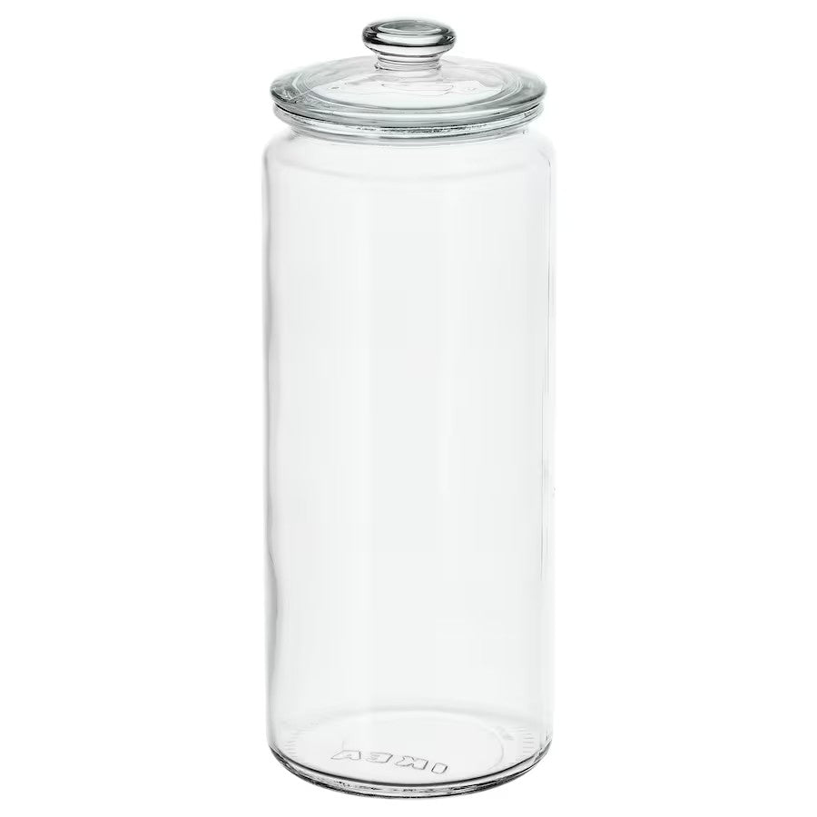 VARDAGEN Jar with lid, clear glass, 1.8 l