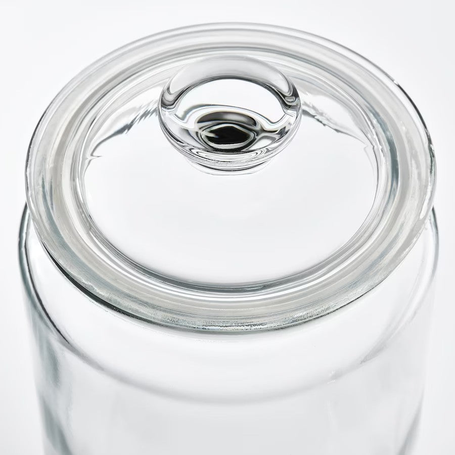 VARDAGEN Jar with lid, clear glass, 1.8 l