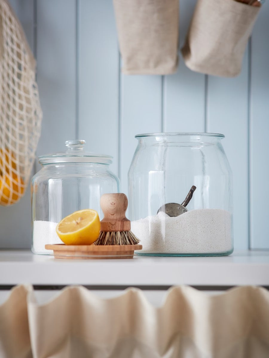 VARDAGEN Jar with lid, clear glass, 1.9 l