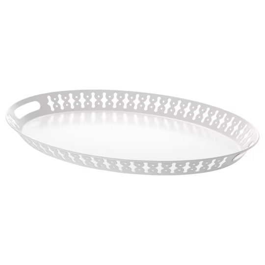ROMANTISK Tray, white, 52x39 cm