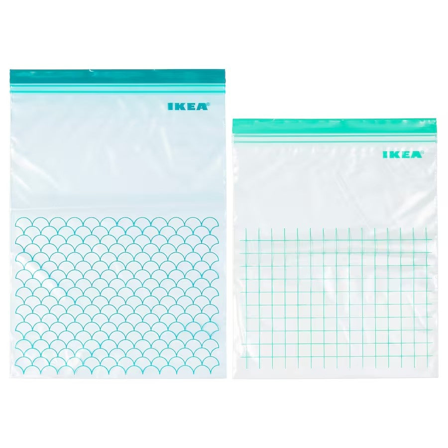 ISTAD Resealable bag, turquoise/light turquoise