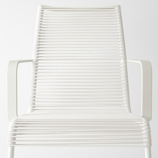 VÄSMAN Chair with armrests, outdoor, white